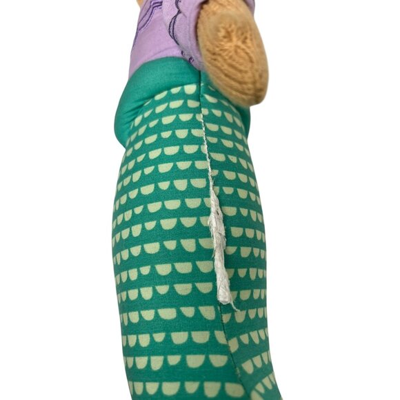 Pillowfort Mermaid Doll Green Tail Purple Top Soft Plush Kids Toy 17 in - Picture 4 of 4